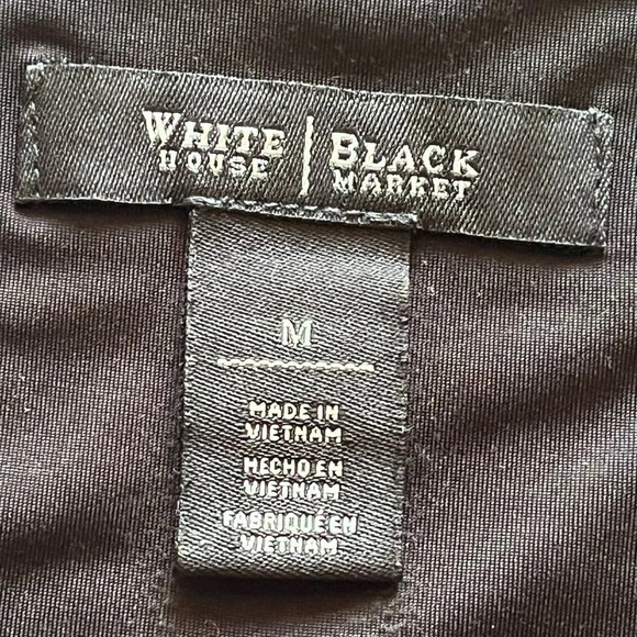 WHBM striped black tunic blouse preppy nautical casual capsule modest mature M - Picture 9 of 10